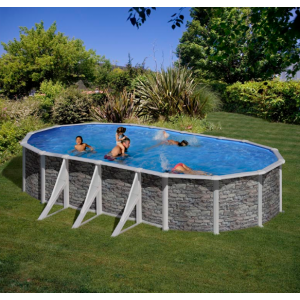Ovalni montažni bazen GRE Stone - set (dubina 1.2m)